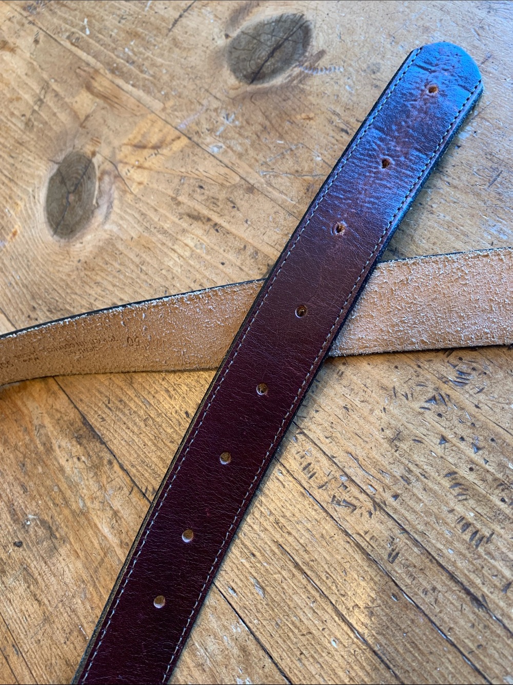 Brown Leather Belt with Agate Stone Buckle - Picture 12 of 16